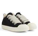RICK LOW TOPS - BLACK JUMBO LACE